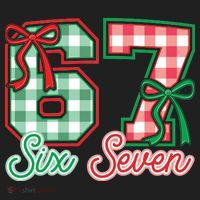 Six Seven Bow Funny 67 Christmas 6-7 Beanie thumb 2