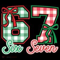 Six Seven Bow Funny 67 Christmas 6-7 Ornament thumb 1