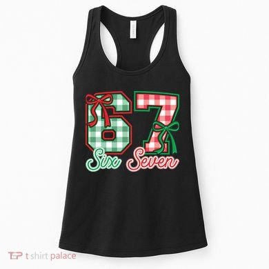 Six Seven Bow Funny 67 Christmas 6-7 Women's Tank Top