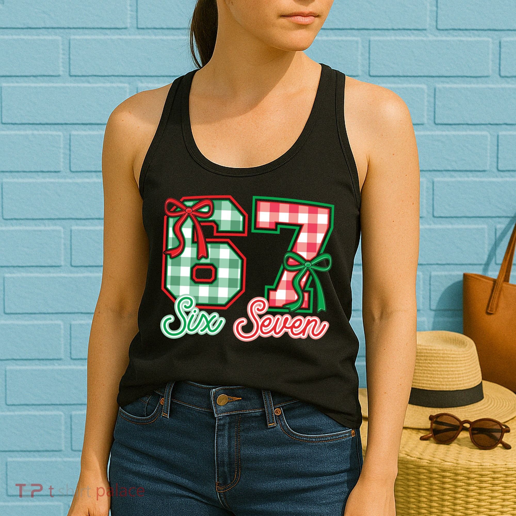 Six Seven Bow Funny 67 Christmas 6-7 Women's Tank Top