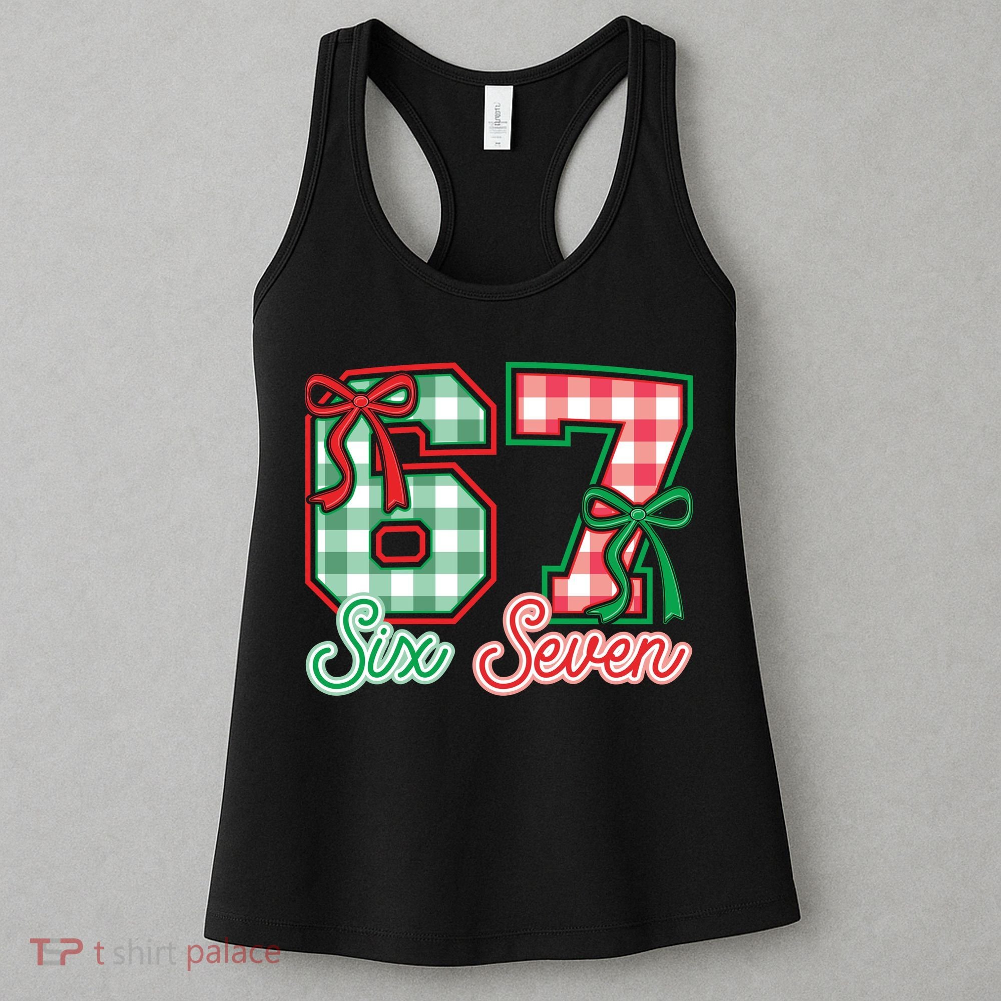 Six Seven Bow Funny 67 Christmas 6-7 Women's Tank Top