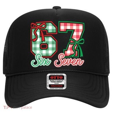 Six Seven Bow Funny 67 Christmas 6-7 Hat
