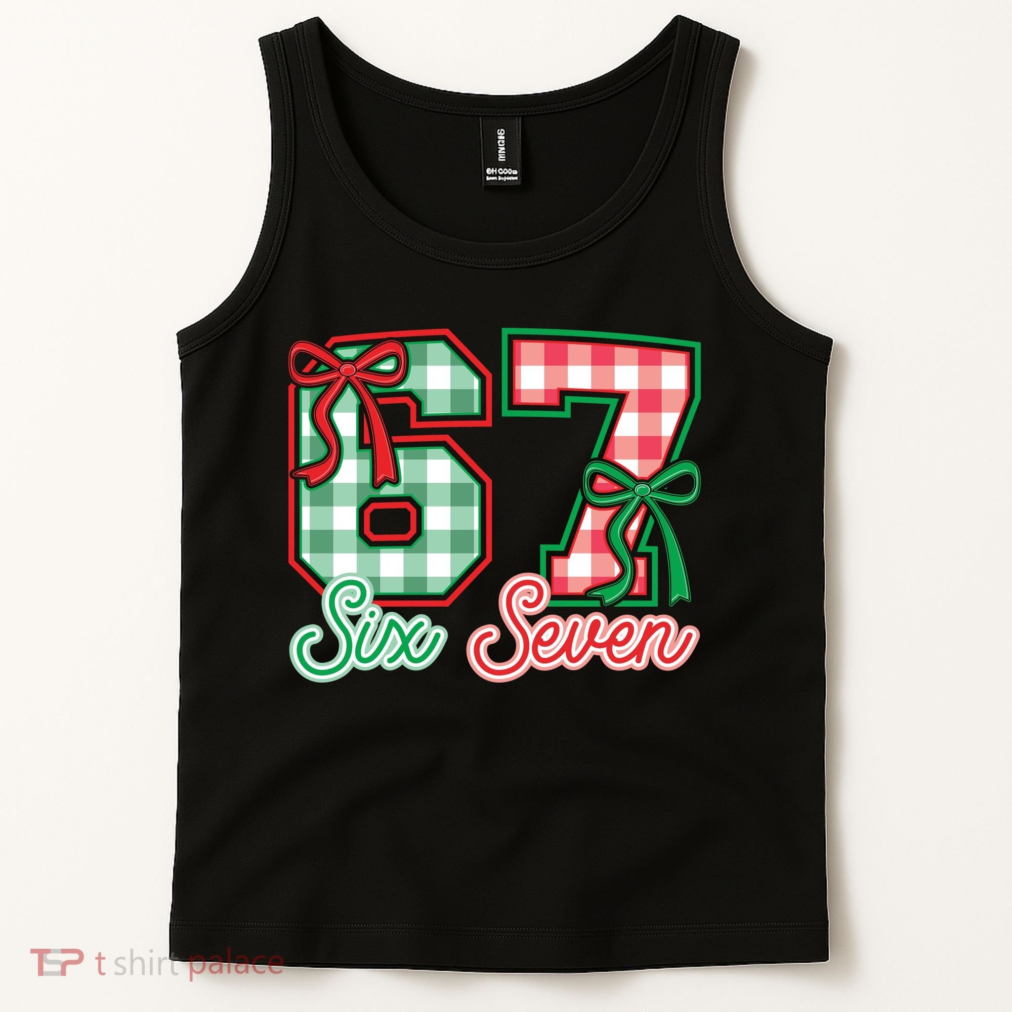 Six Seven Bow Funny 67 Christmas 6-7 Tank Top