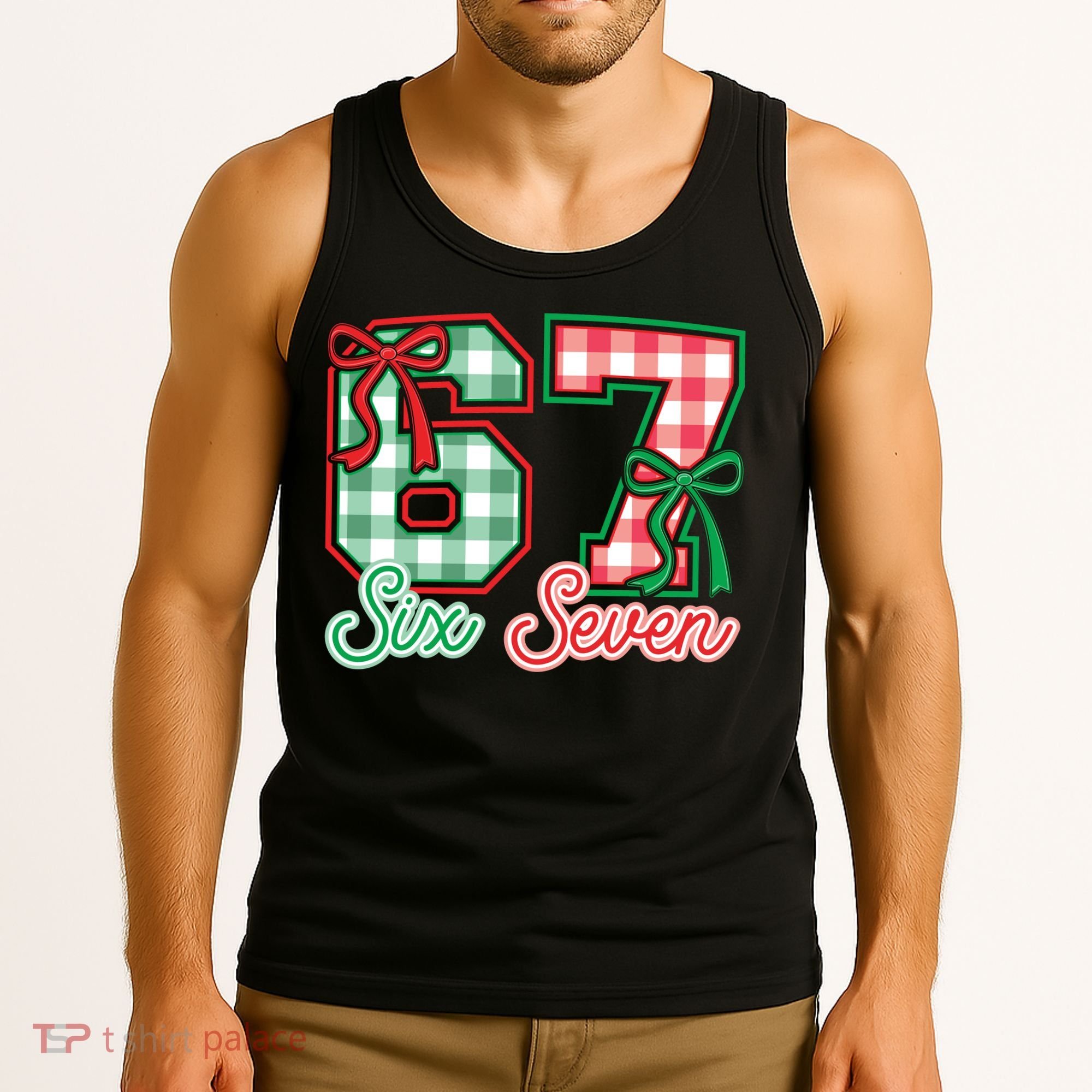Six Seven Bow Funny 67 Christmas 6-7 Tank Top