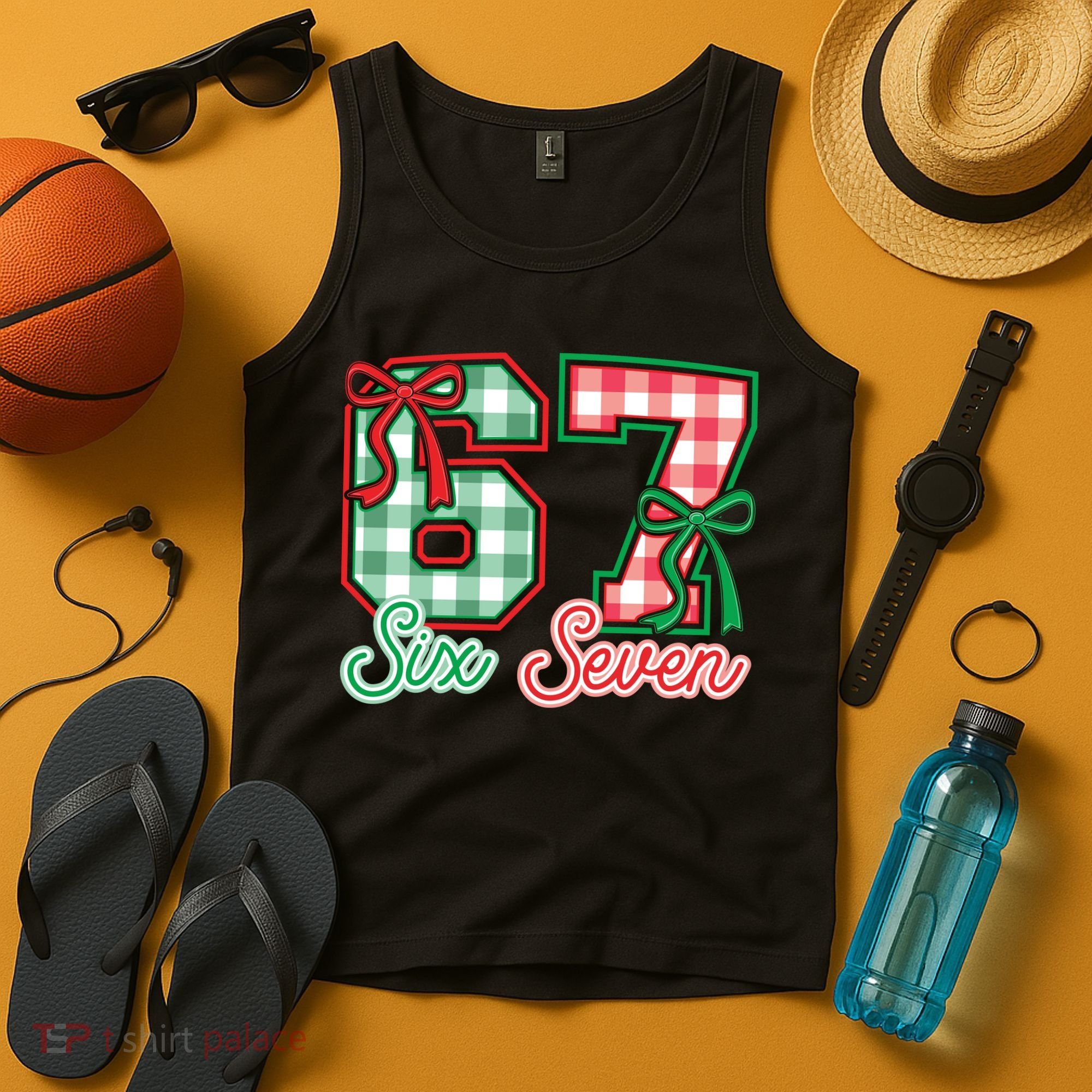 Six Seven Bow Funny 67 Christmas 6-7 Tank Top