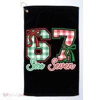 Six Seven Bow Funny 67 Christmas 6-7 Golf Towel thumb 0