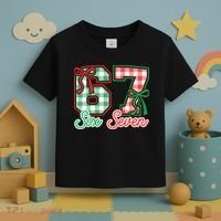 Six Seven Bow Funny 67 Christmas 6-7 Toddler T-Shirt thumb 3