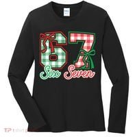 Six Seven Bow Funny 67 Christmas 6-7 Women's Long Sleeve Shirt thumb 0