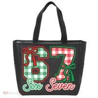 Six Seven Bow Funny 67 Christmas 6-7 Tote Bag thumb 0