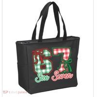 Six Seven Bow Funny 67 Christmas 6-7 Tote Bag thumb 2