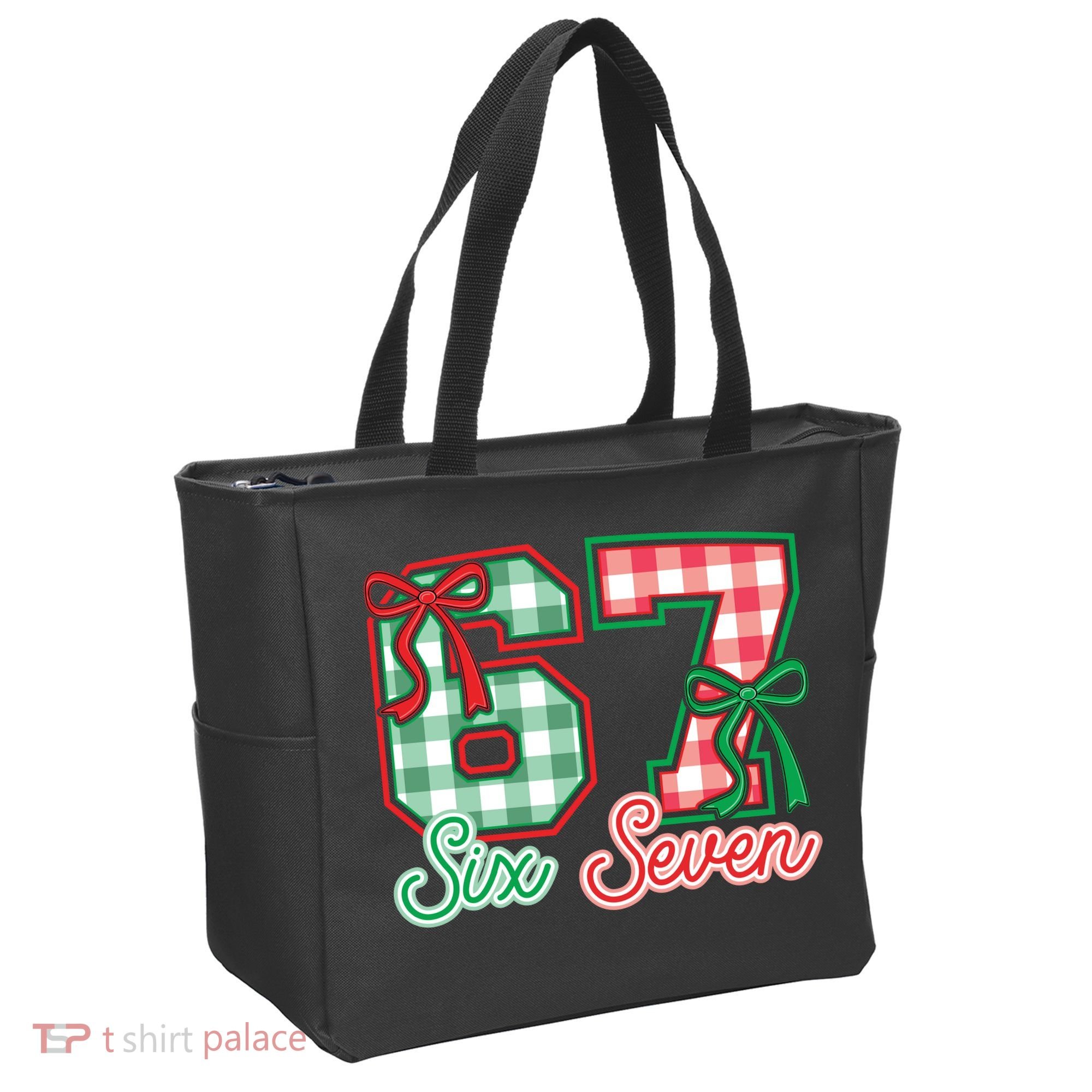 Six Seven Bow Funny 67 Christmas 6-7 Tote Bag