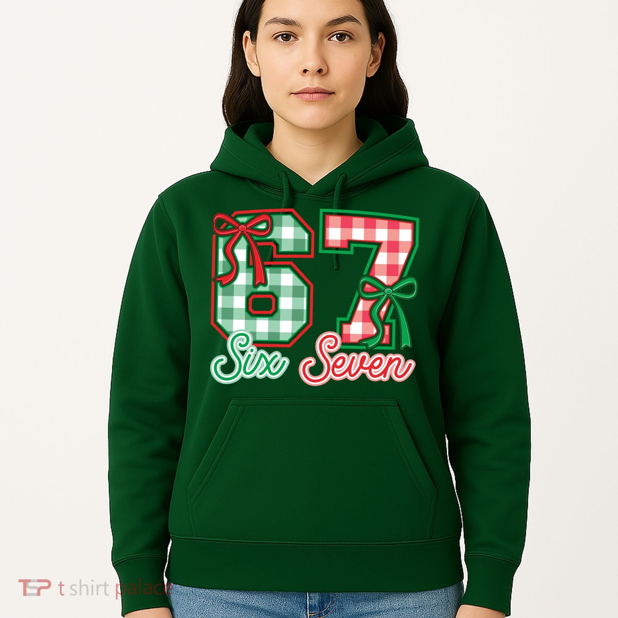Six Seven Bow Funny 67 Christmas 6-7 Hoodie