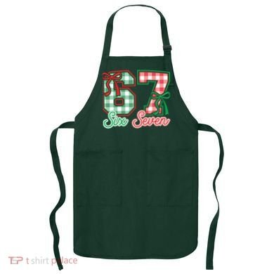 Six Seven Bow Funny 67 Christmas 6-7 Apron