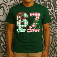 Six Seven Bow Funny 67 Christmas 6-7 T-Shirt thumb 3