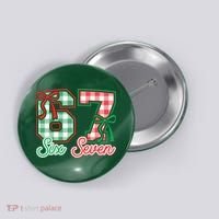 Six Seven Bow Funny 67 Christmas 6-7 Button thumb 0