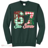 Six Seven Bow Funny 67 Christmas 6-7 Tall Sweatshirt thumb 0