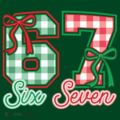Six Seven Bow Funny 67 Christmas 6-7 Tall Sweatshirt