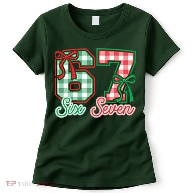Six Seven Bow Funny 67 Christmas 6-7 Women's T-Shirt