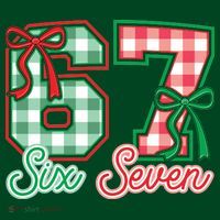 Six Seven Bow Funny 67 Christmas 6-7 Women's T-Shirt thumb 6