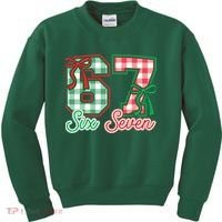 Six Seven Bow Funny 67 Christmas 6-7 Kids Sweatshirt thumb 0