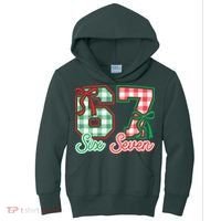 Six Seven Bow Funny 67 Christmas 6-7 Kids Hoodie thumb 0