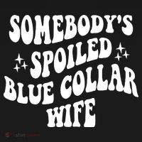 Somebodys Spoiled Blue Collar Wife Mother's Day Groovy Mousepad thumb 1