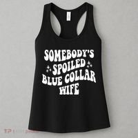Somebodys Spoiled Blue Collar Wife Mother's Day Groovy Women's Tank Top thumb 3