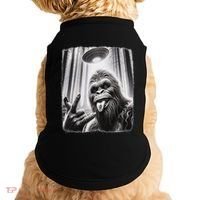 Sasquatch Selfie Big Foot Rock On Ufo Alien Doggie Tank thumb 0