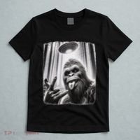 Sasquatch Selfie Big Foot Rock On Ufo Alien T-Shirt thumb 5