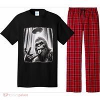 Sasquatch Selfie Big Foot Rock On Ufo Alien Pajama Set thumb 0