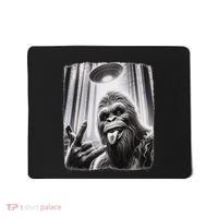 Sasquatch Selfie Big Foot Rock On Ufo Alien Mousepad thumb 0
