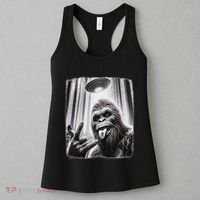 Sasquatch Selfie Big Foot Rock On Ufo Alien Women's Tank Top thumb 3