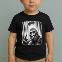 Sasquatch Selfie Big Foot Rock On Ufo Alien Toddler T-Shirt thumb 2