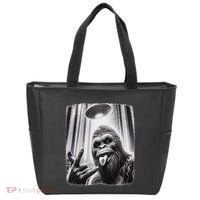 Sasquatch Selfie Big Foot Rock On Ufo Alien Tote Bag thumb 0