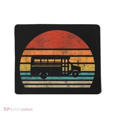 Short School Bus Design For A Skoolie Owner Mousepad
