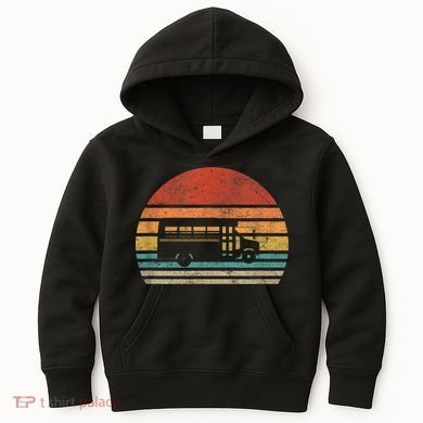 Short School Bus Design For A Skoolie Owner Kids Hoodie