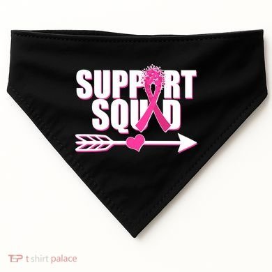 Support Squad Breast Cancer Awareness Pink Ribbon USA-Made Doggie Bandana