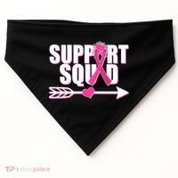 Support Squad Breast Cancer Awareness Pink Ribbon USA-Made Doggie Bandana thumb 0
