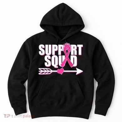 Support Squad Breast Cancer Awareness Pink Ribbon Hoodie