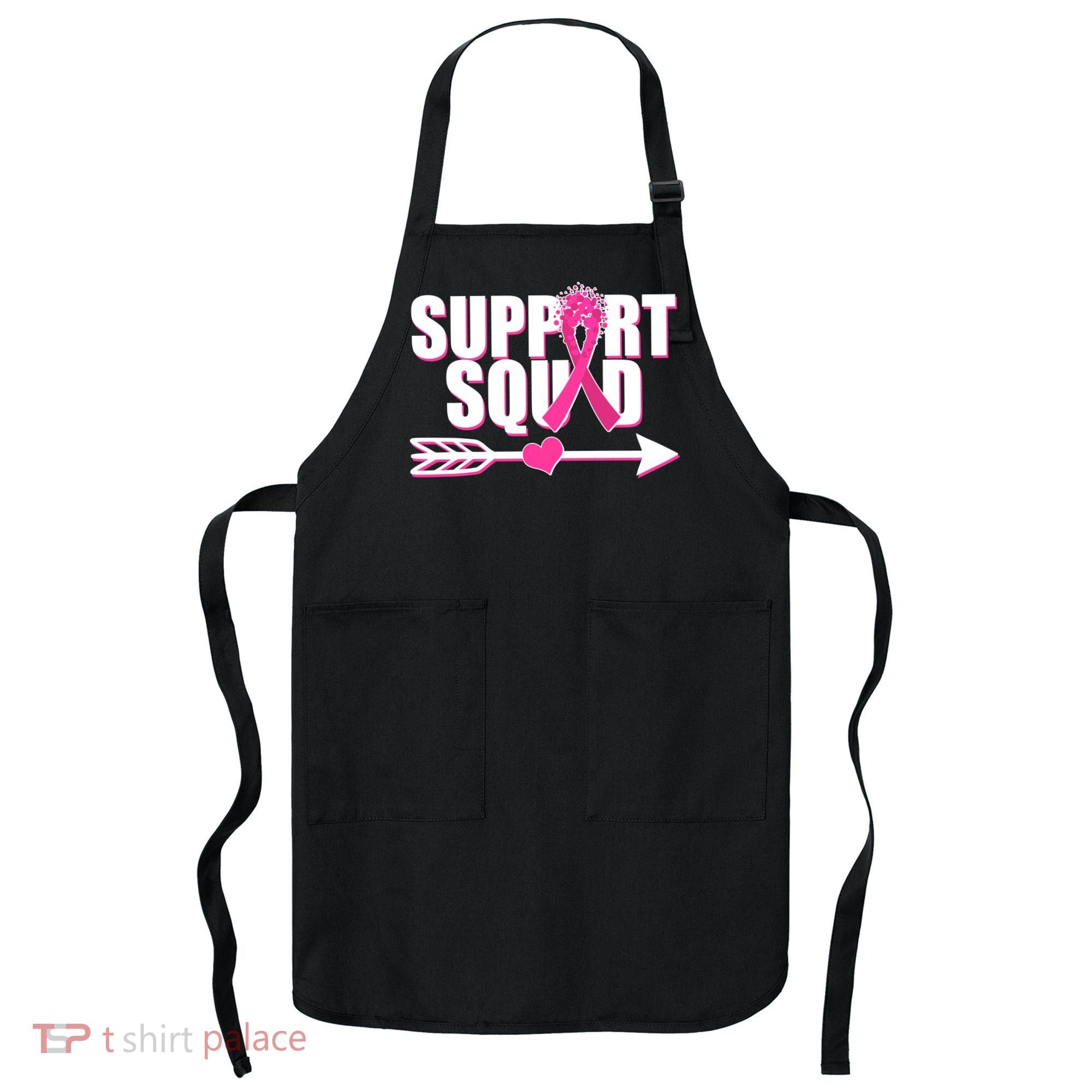 Support Squad Breast Cancer Awareness Pink Ribbon Apron