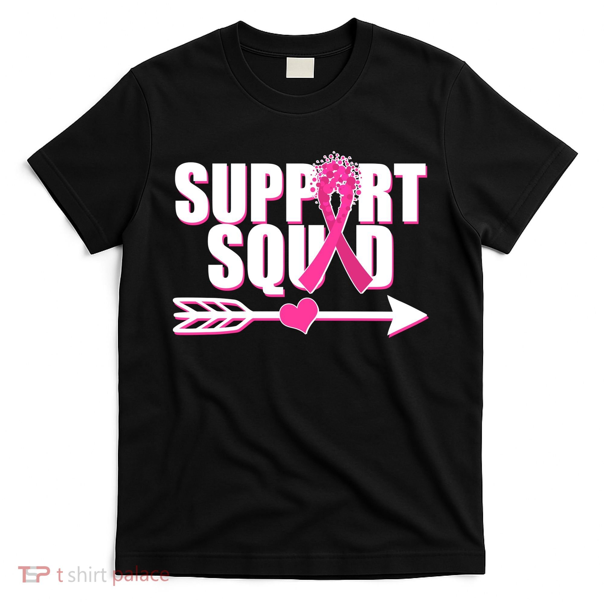 Support Squad Breast Cancer Awareness Pink Ribbon T-Shirt