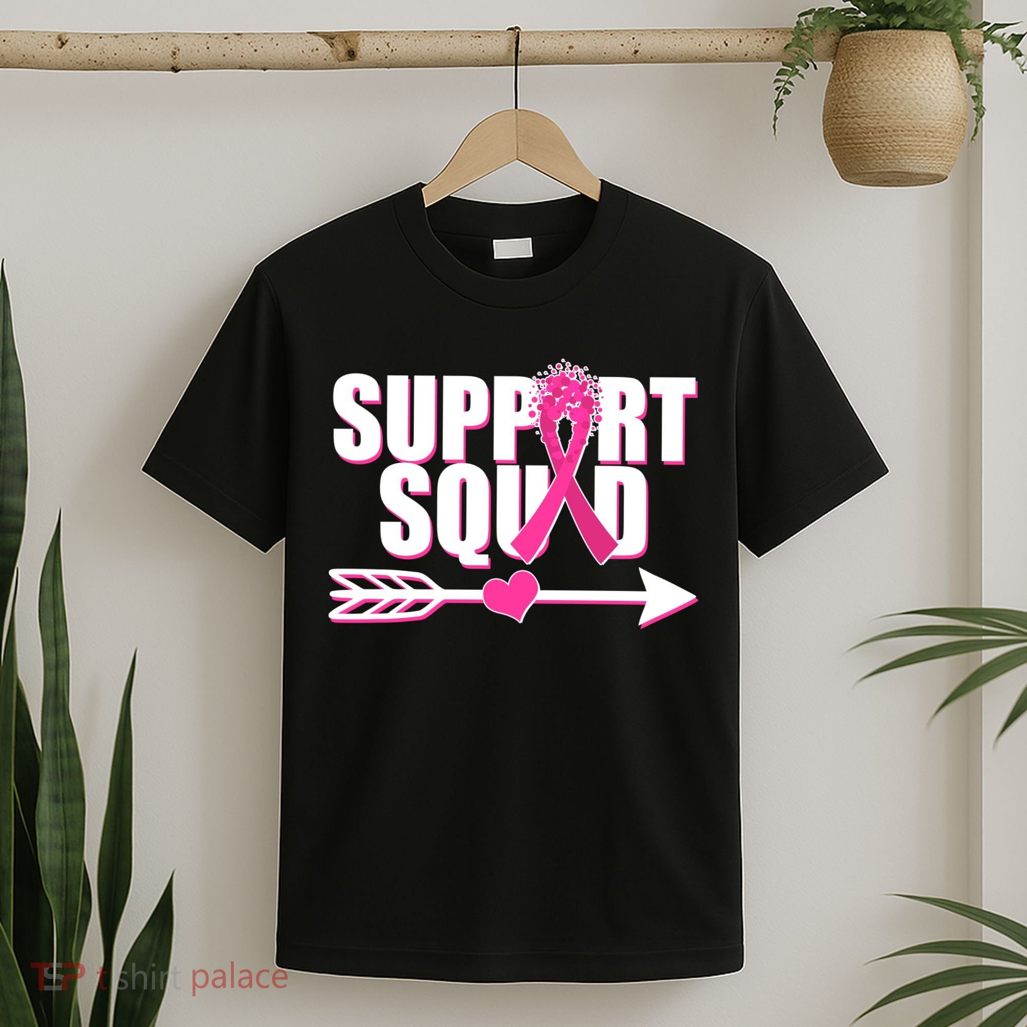 Support Squad Breast Cancer Awareness Pink Ribbon T-Shirt
