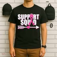 Support Squad Breast Cancer Awareness Pink Ribbon T-Shirt thumb 6