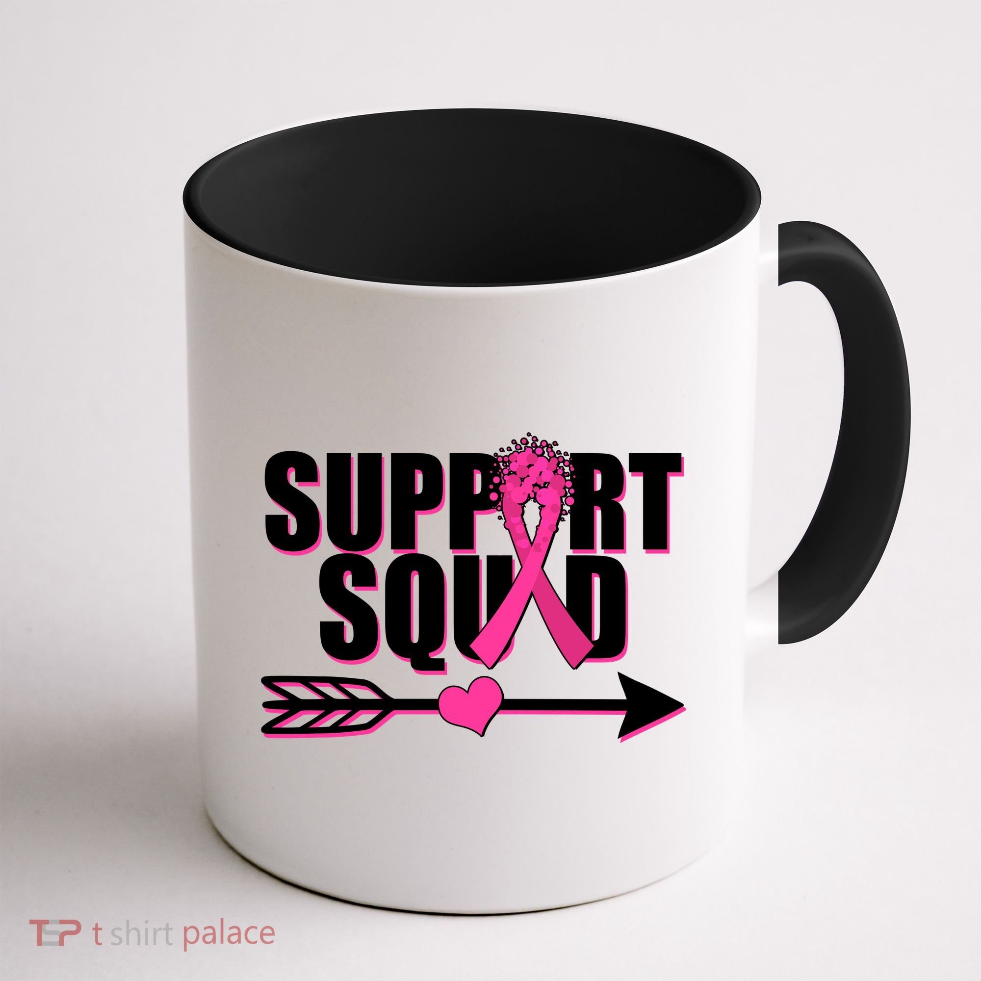 Support Squad Breast Cancer Awareness Pink Ribbon Coffee Mug