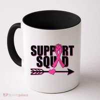 Support Squad Breast Cancer Awareness Pink Ribbon Coffee Mug thumb 0