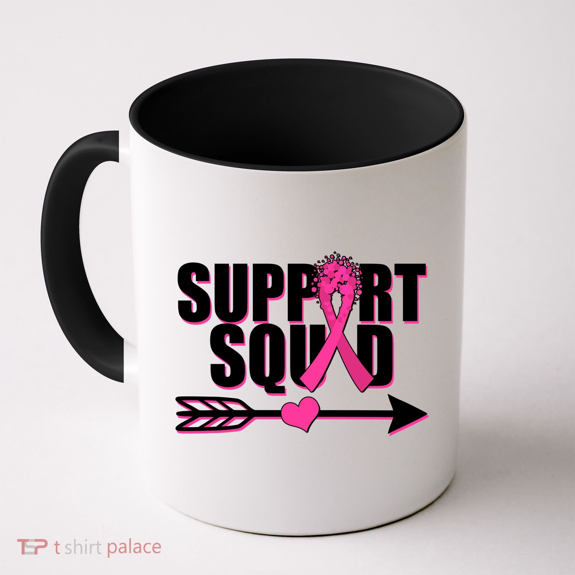 Support Squad Breast Cancer Awareness Pink Ribbon Coffee Mug