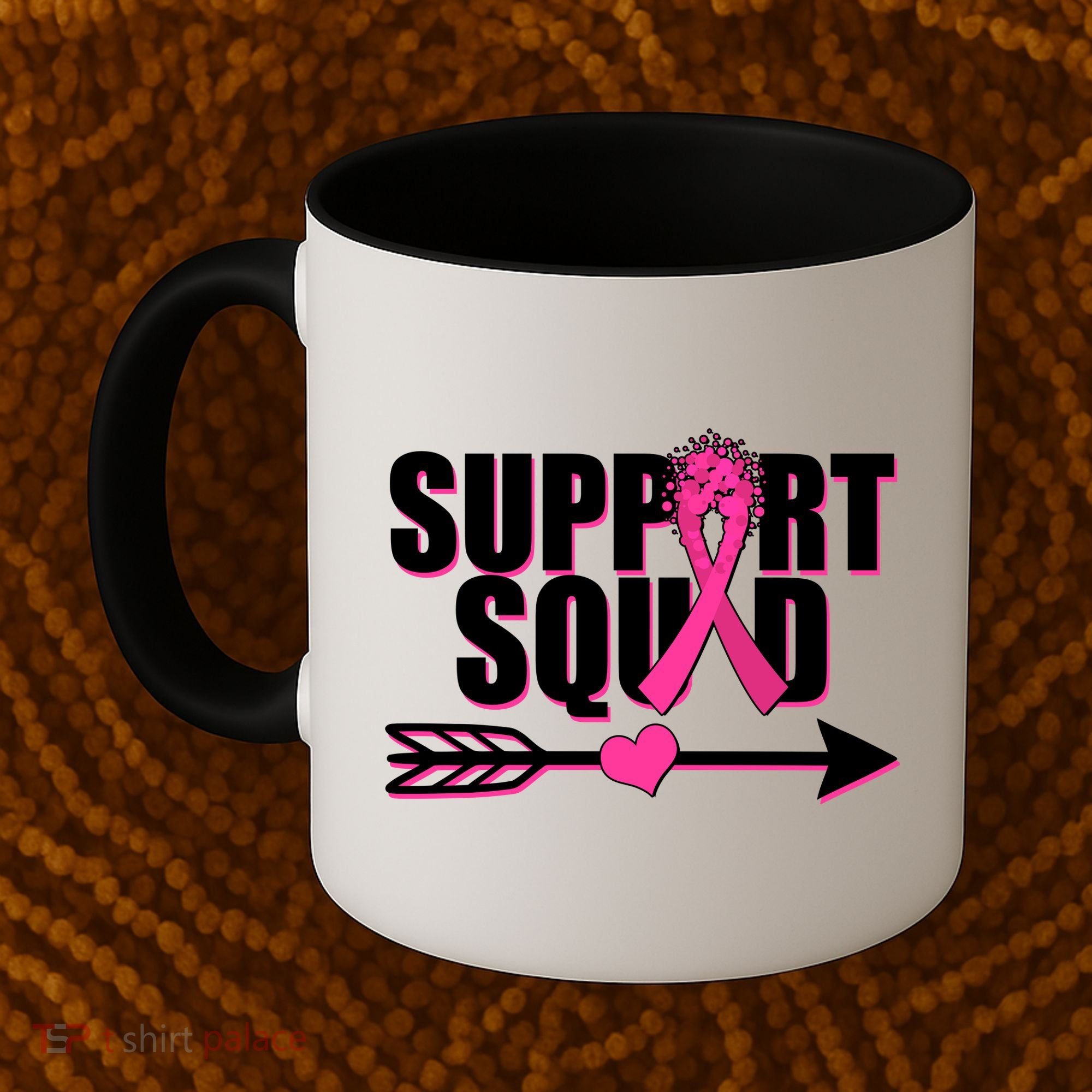 Support Squad Breast Cancer Awareness Pink Ribbon Coffee Mug