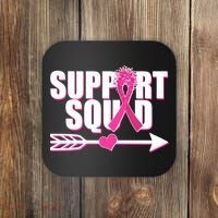 Support Squad Breast Cancer Awareness Pink Ribbon Coaster thumb 0