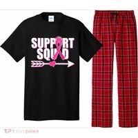 Support Squad Breast Cancer Awareness Pink Ribbon Pajama Set thumb 0