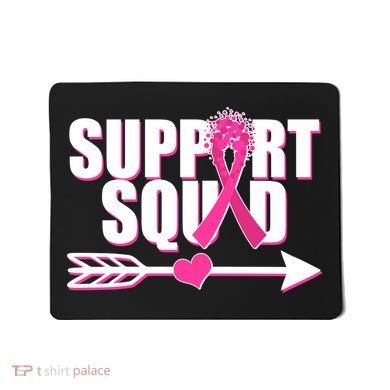 Support Squad Breast Cancer Awareness Pink Ribbon Mousepad